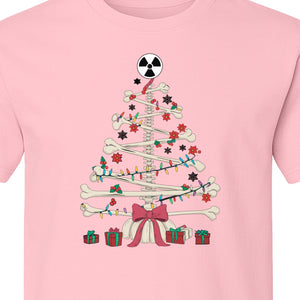 Radiology Christmas T-Shirt, Skeleton Bone Tree X-Ray Tech Holiday Design