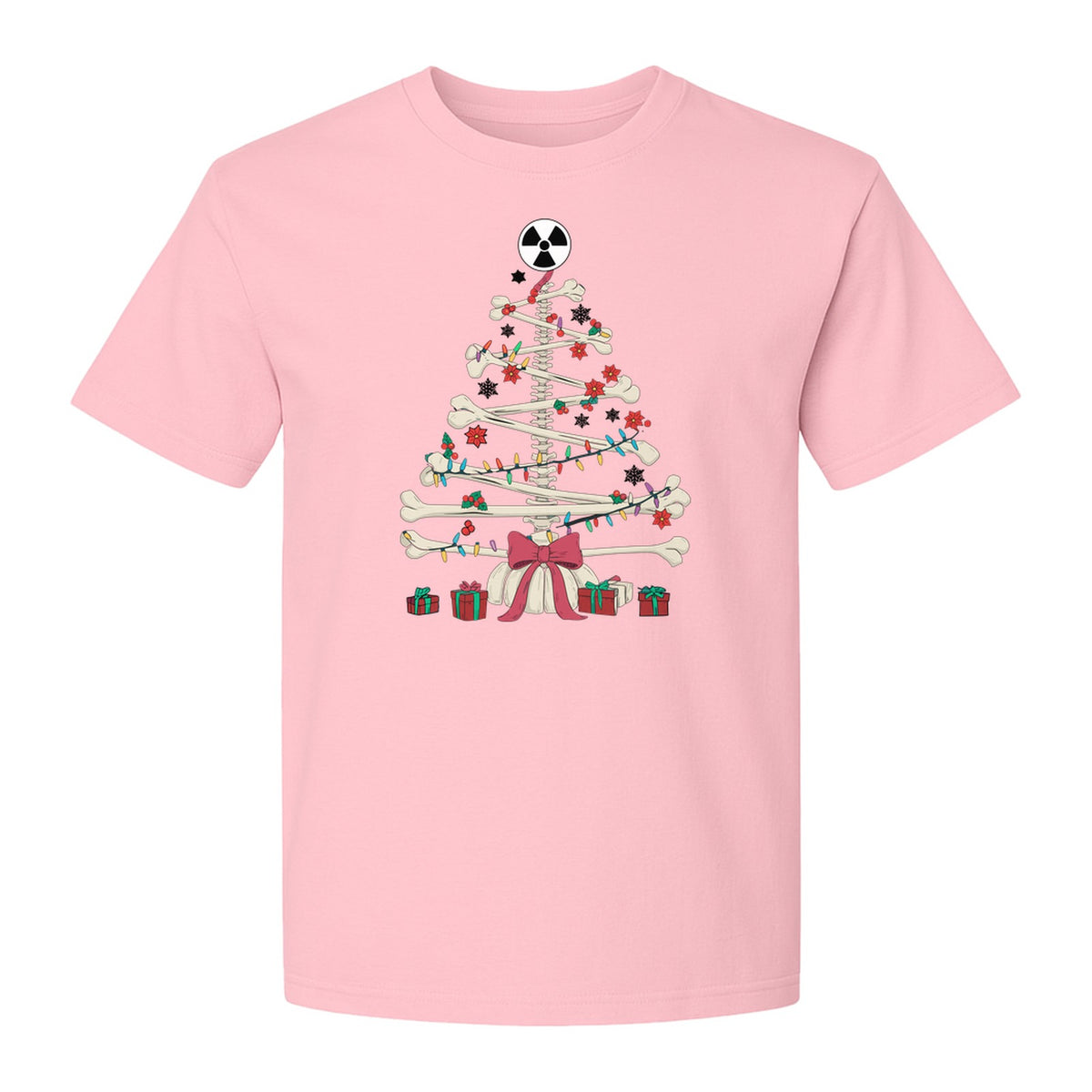 Radiology Christmas T-Shirt, Skeleton Bone Tree X-Ray Tech Holiday Design