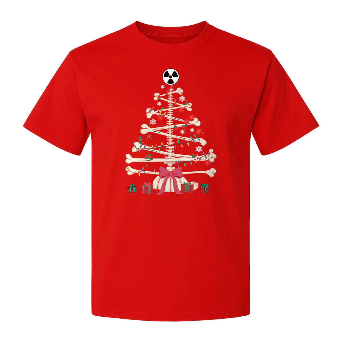 Radiology Christmas T-Shirt, Skeleton Bone Tree X-Ray Tech Holiday Design