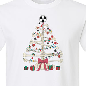Radiology Christmas T-Shirt, Skeleton Bone Tree X-Ray Tech Holiday Design