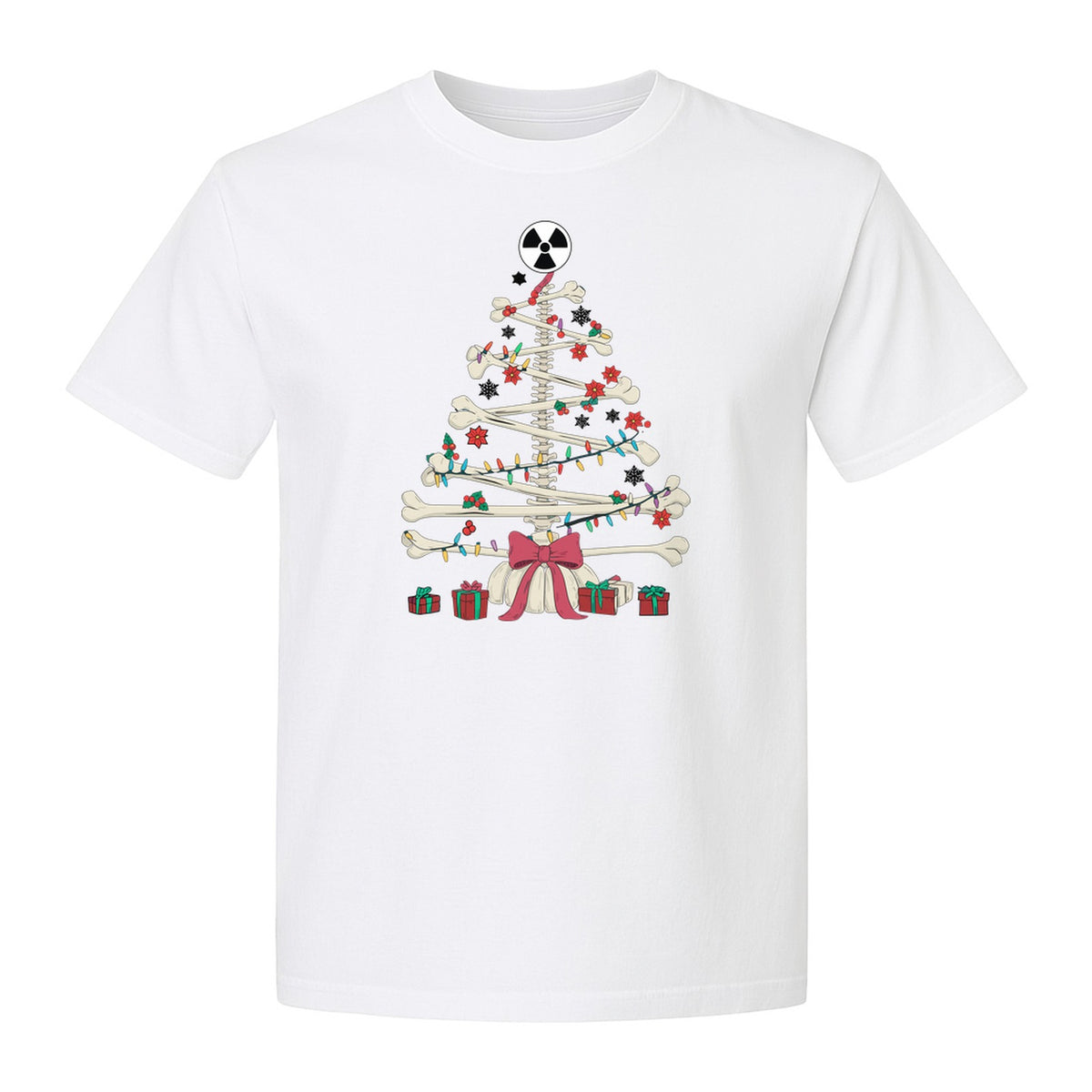 Radiology Christmas T-Shirt, Skeleton Bone Tree X-Ray Tech Holiday Design