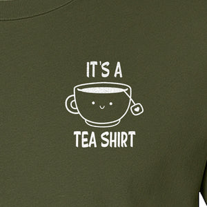 Teacup Pocket T-Shirt, Funny Pun Graphic for Herbal Tea Fans and Drink Lovers