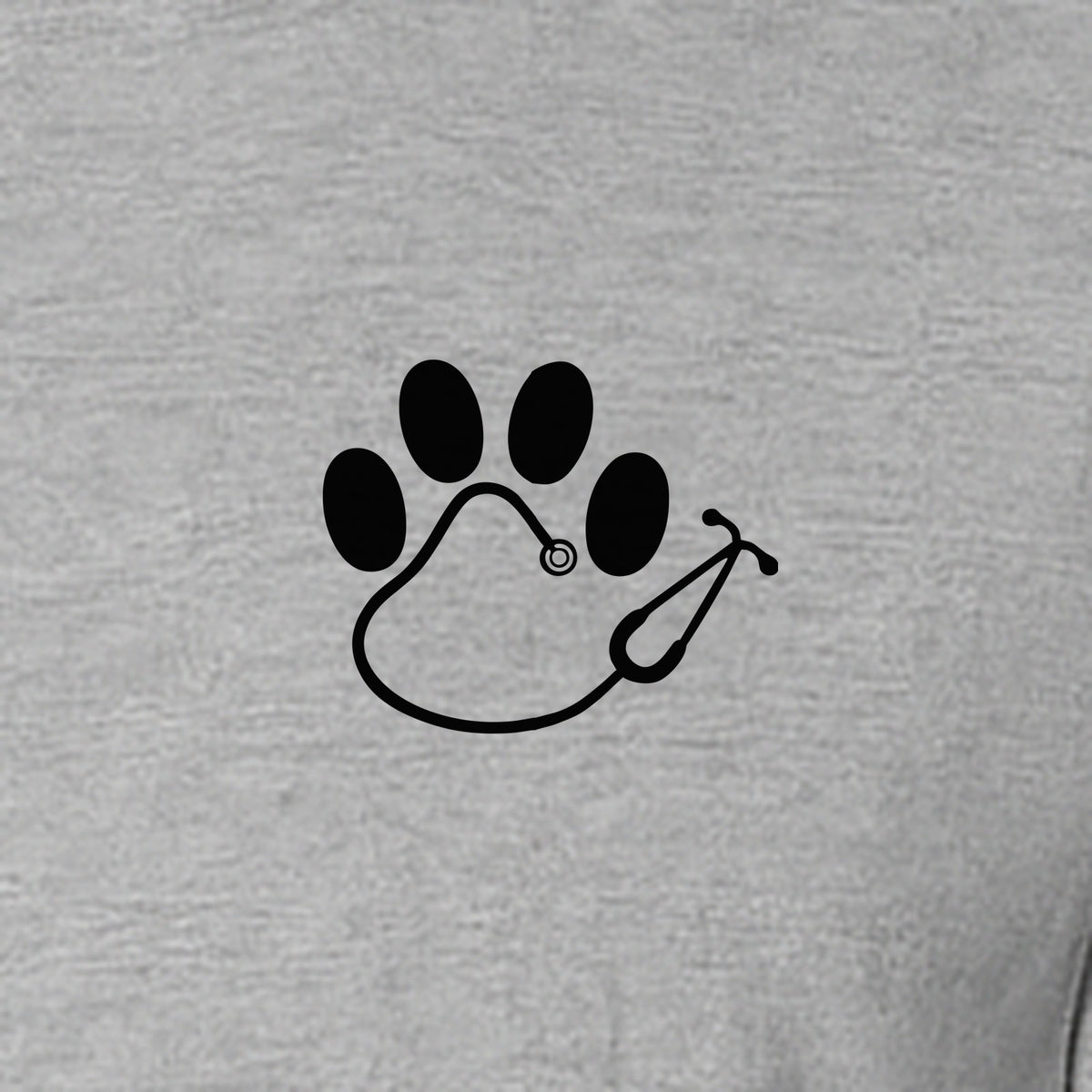 Vet Tech T-Shirt, Paw Print and Stethoscope Pocket Design for Veterinary Students
