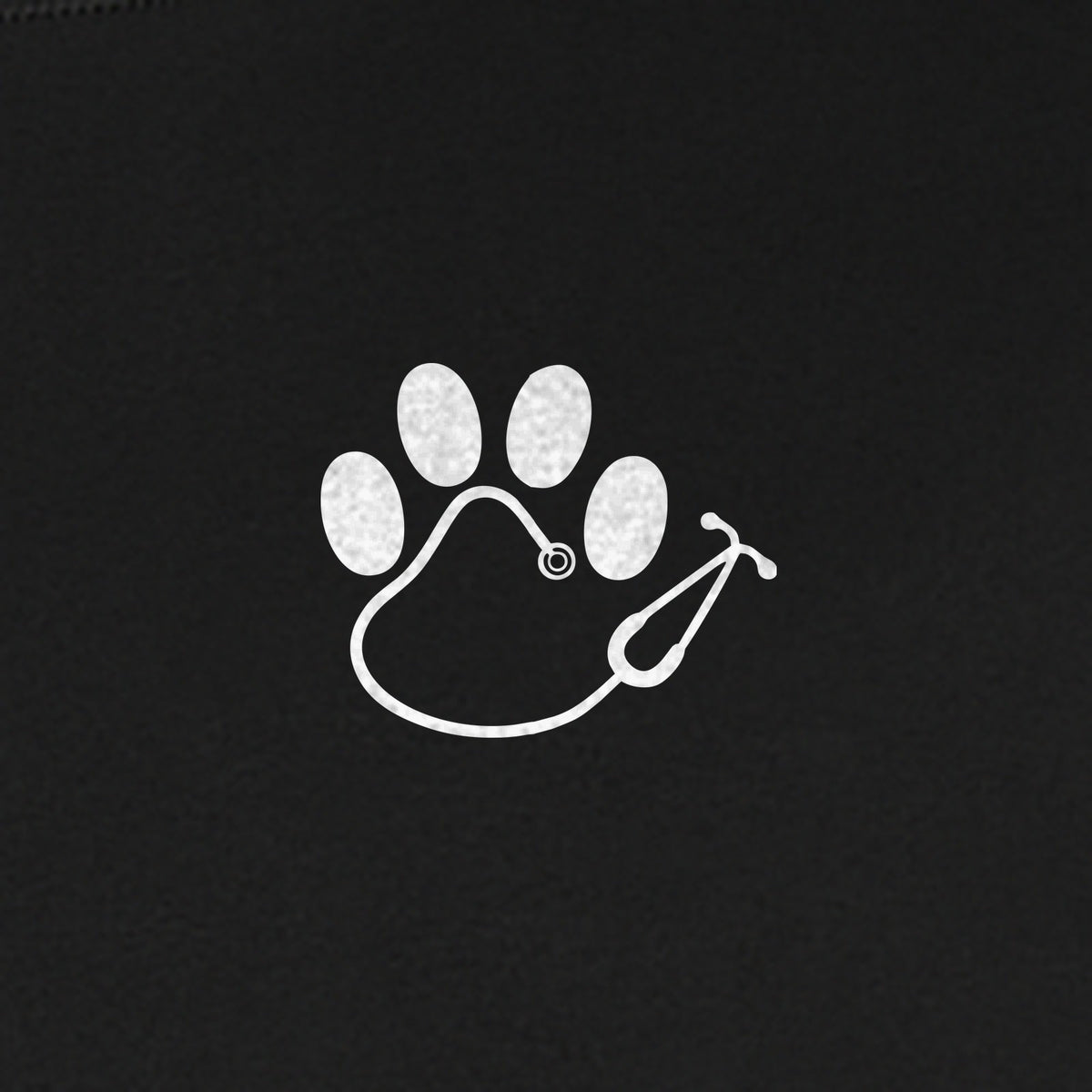 Vet Tech T-Shirt, Paw Print and Stethoscope Pocket Design for Veterinary Students
