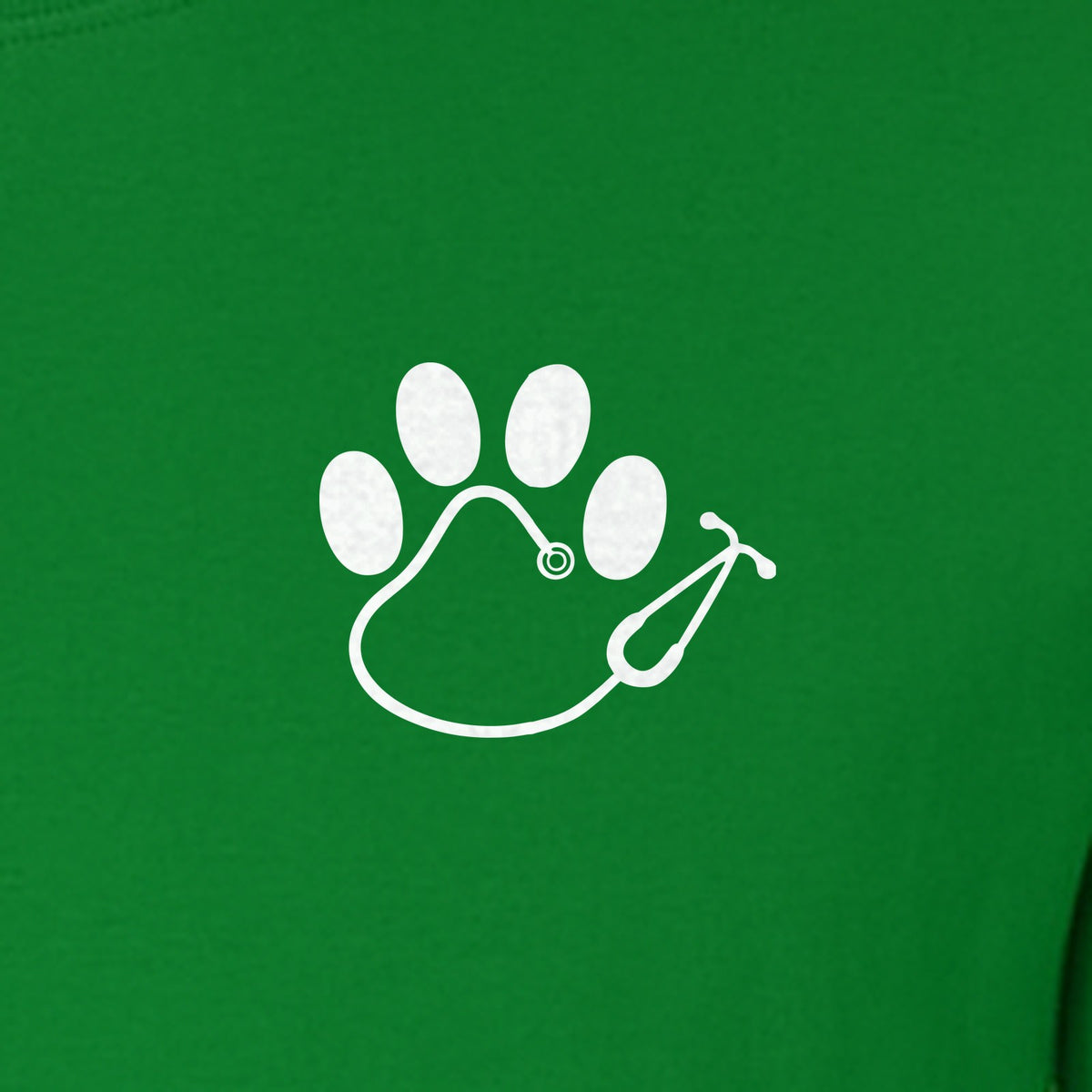 Vet Tech T-Shirt, Paw Print and Stethoscope Pocket Design for Veterinary Students