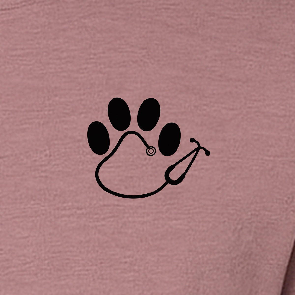 Vet Tech T-Shirt, Paw Print and Stethoscope Pocket Design for Veterinary Students