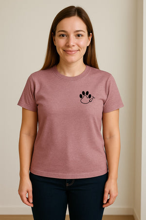 Vet Tech T-Shirt, Paw Print and Stethoscope Pocket Design for Veterinary Students