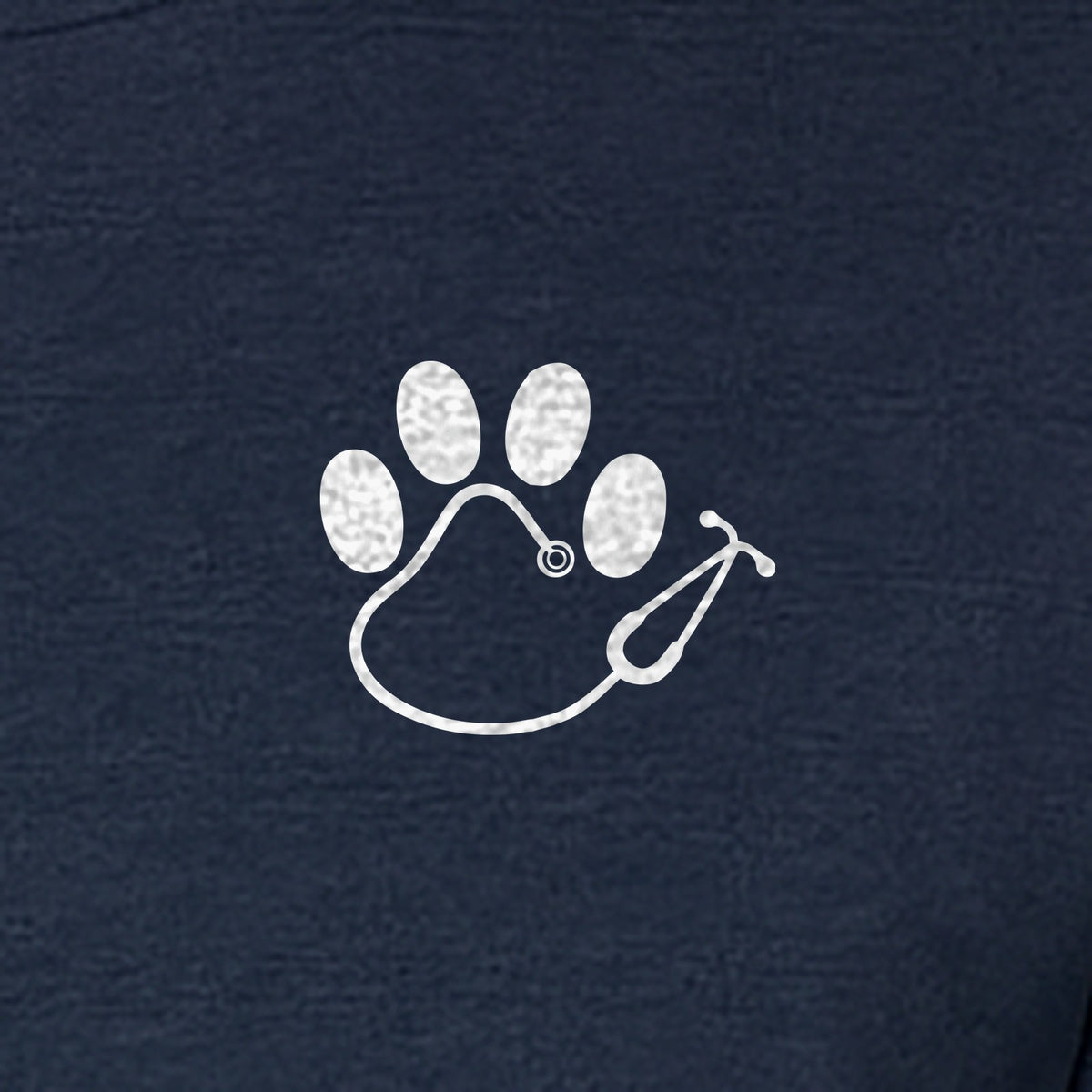 Vet Tech T-Shirt, Paw Print and Stethoscope Pocket Design for Veterinary Students
