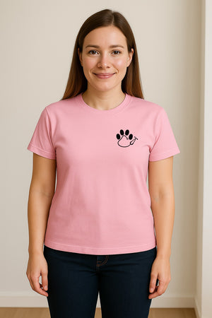Vet Tech T-Shirt, Paw Print and Stethoscope Pocket Design for Veterinary Students