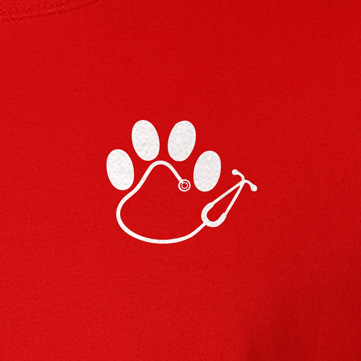 Vet Tech T-Shirt, Paw Print and Stethoscope Pocket Design for Veterinary Students