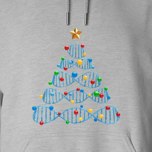 Science Christmas Hoodie, DNA Tree Design for Chemistry Teachers and Lab Lovers