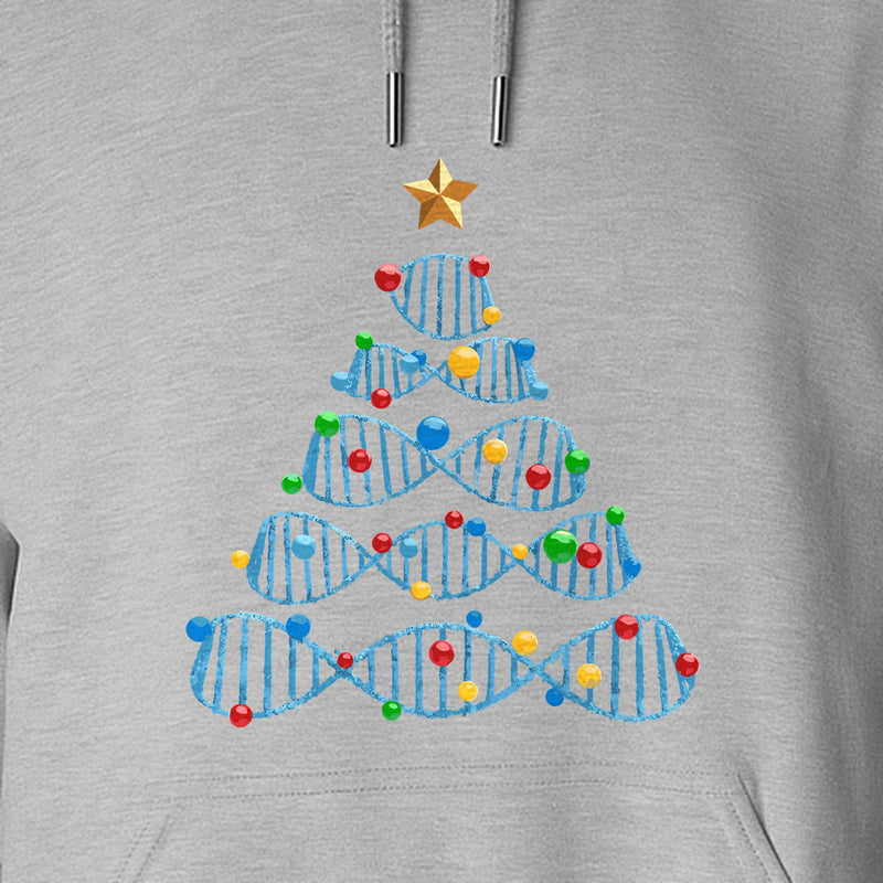 Science Christmas Hoodie, DNA Tree Design for Chemistry Teachers and Lab Lovers
