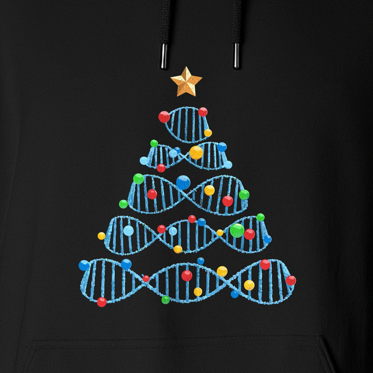 Science Christmas Hoodie, DNA Tree Design for Chemistry Teachers and Lab Lovers