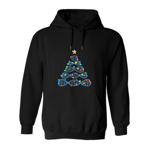 Science Christmas Hoodie, DNA Tree Design for Chemistry Teachers and Lab Lovers
