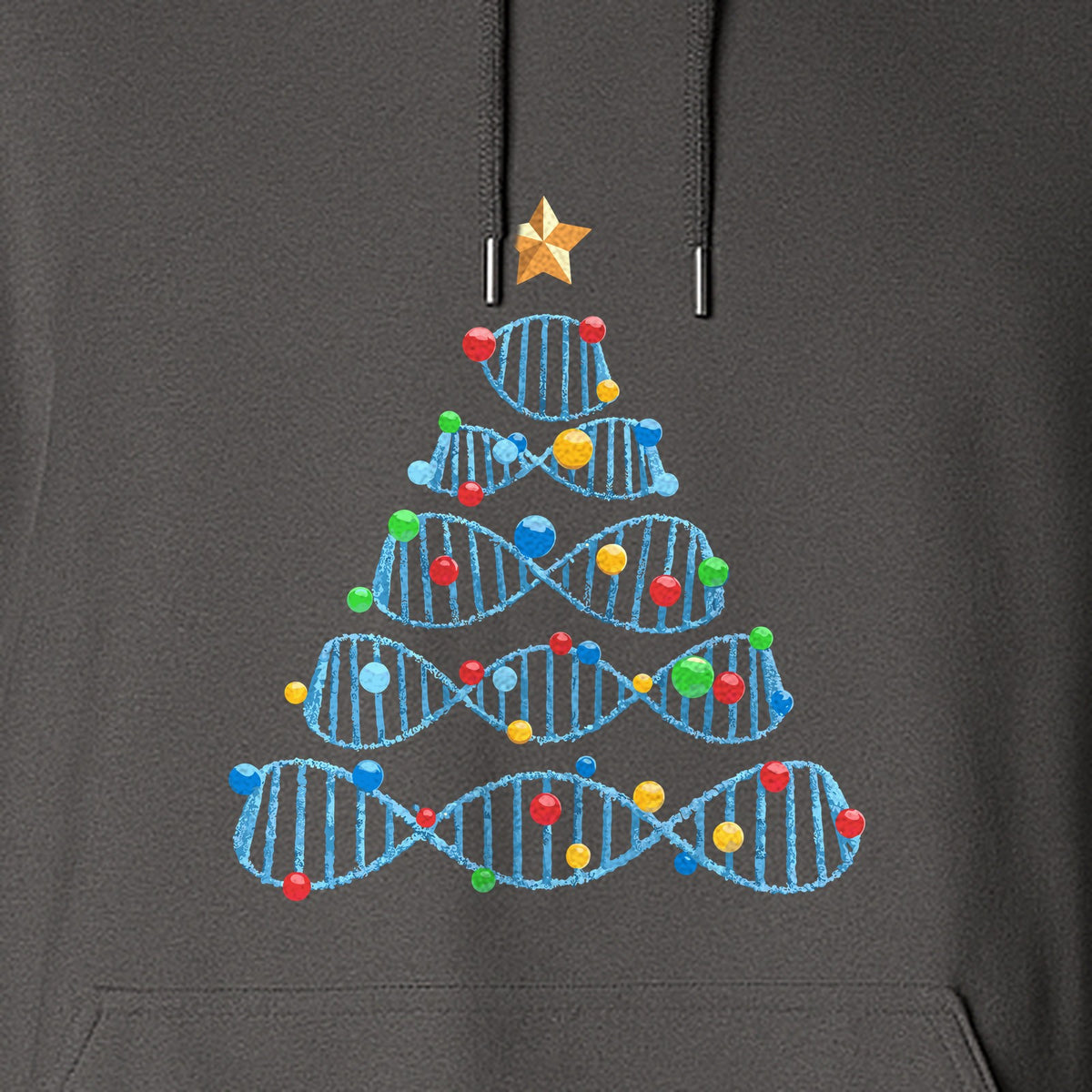 Science Christmas Hoodie, DNA Tree Design for Chemistry Teachers and Lab Lovers