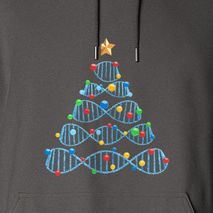 Science Christmas Hoodie, DNA Tree Design for Chemistry Teachers and Lab Lovers