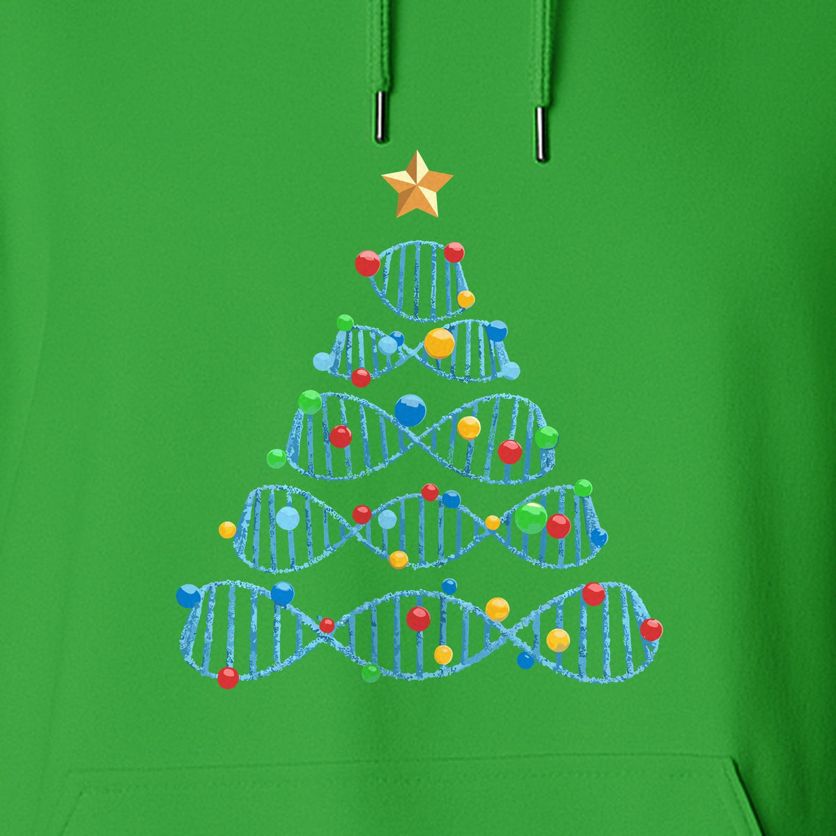 Science Christmas Hoodie, DNA Tree Design for Chemistry Teachers and Lab Lovers