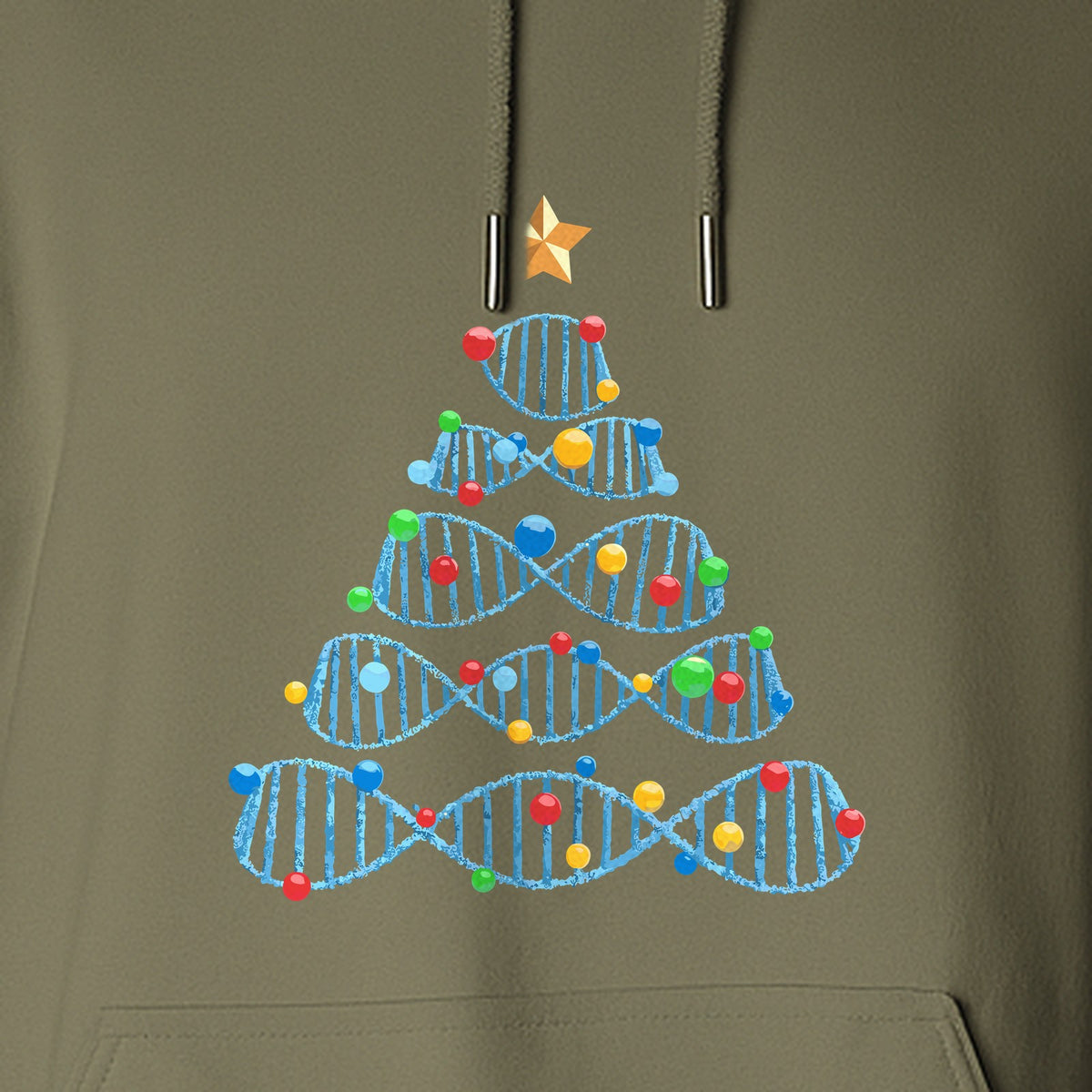 Science Christmas Hoodie, DNA Tree Design for Chemistry Teachers and Lab Lovers