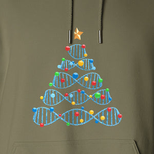 Science Christmas Hoodie, DNA Tree Design for Chemistry Teachers and Lab Lovers