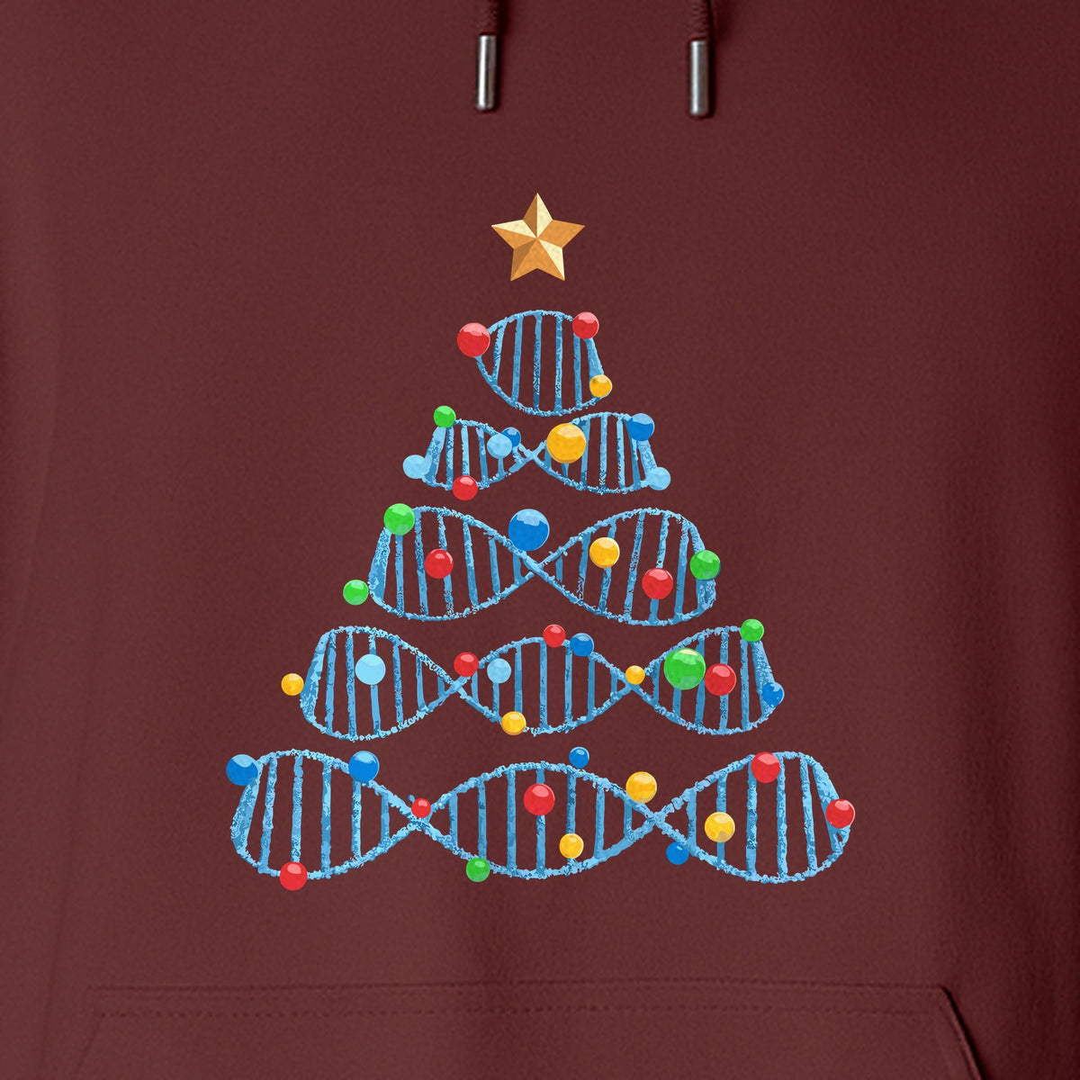 Science Christmas Hoodie, DNA Tree Design for Chemistry Teachers and Lab Lovers