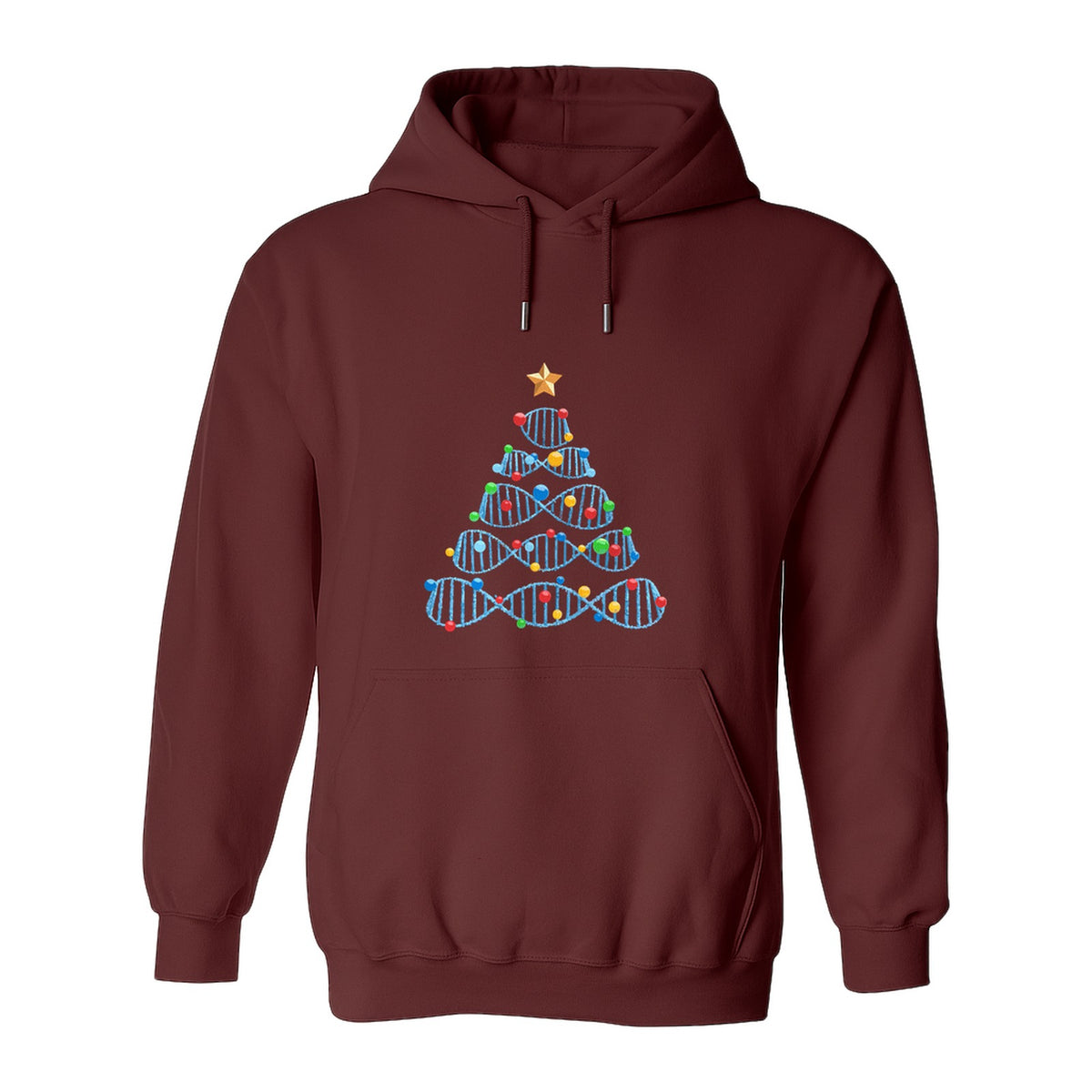 Science Christmas Hoodie, DNA Tree Design for Chemistry Teachers and Lab Lovers