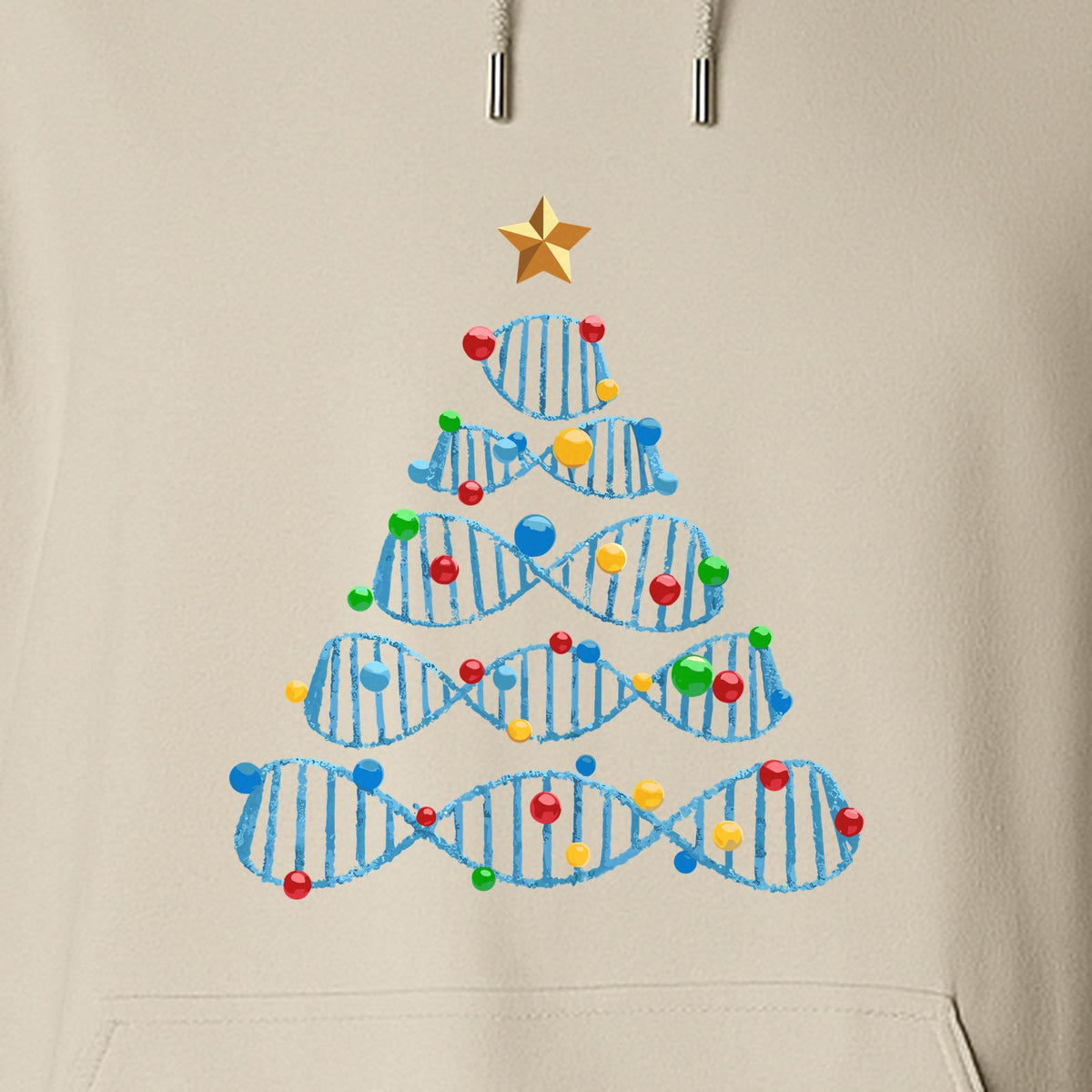 Science Christmas Hoodie, DNA Tree Design for Chemistry Teachers and Lab Lovers