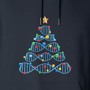 Science Christmas Hoodie, DNA Tree Design for Chemistry Teachers and Lab Lovers
