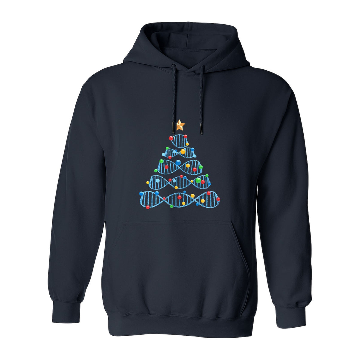 Science Christmas Hoodie, DNA Tree Design for Chemistry Teachers and Lab Lovers