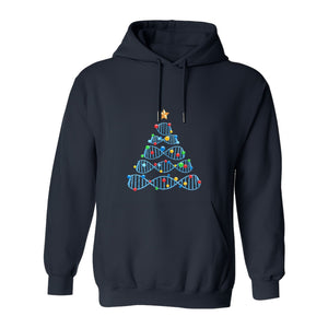Science Christmas Hoodie, DNA Tree Design for Chemistry Teachers and Lab Lovers