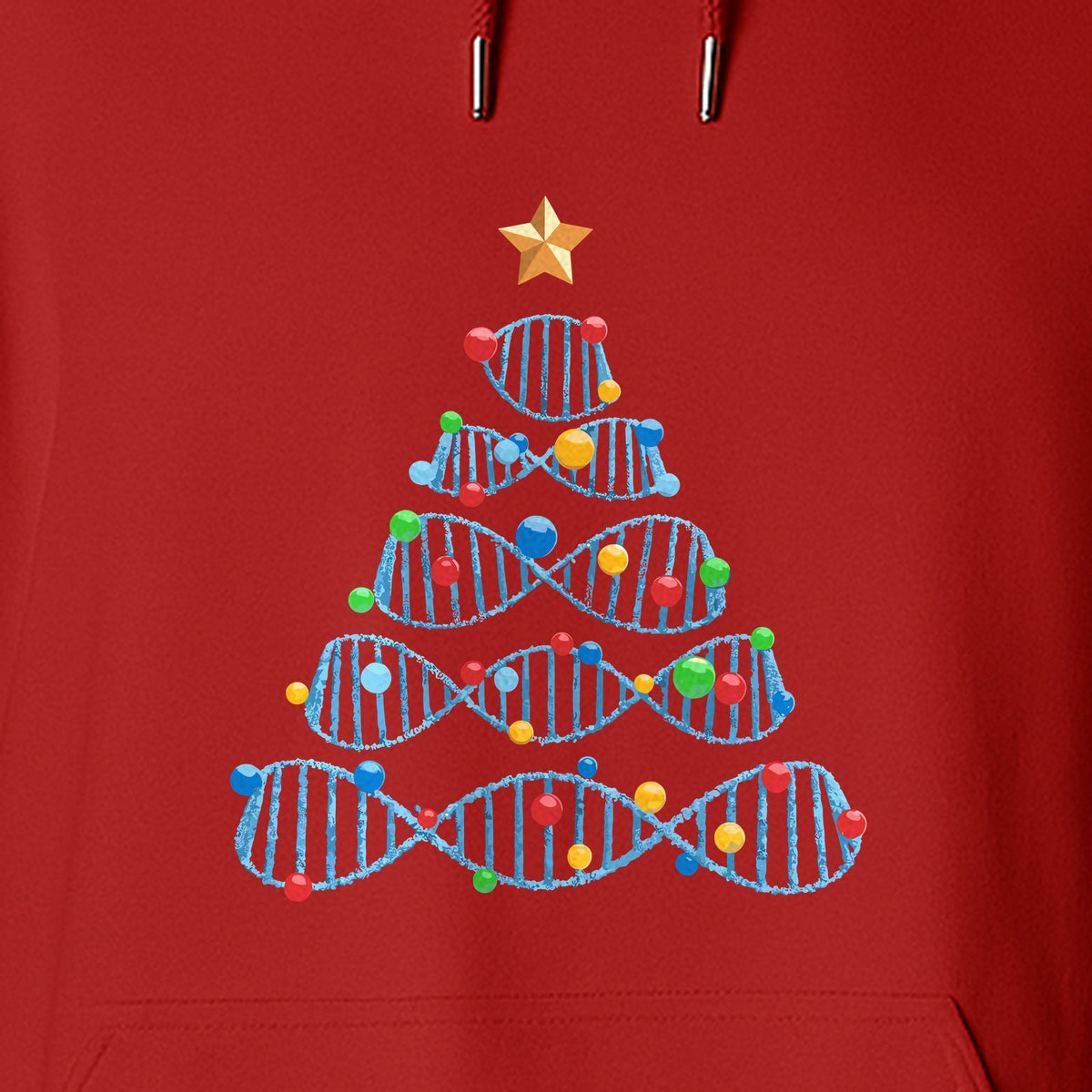 Science Christmas Hoodie, DNA Tree Design for Chemistry Teachers and Lab Lovers