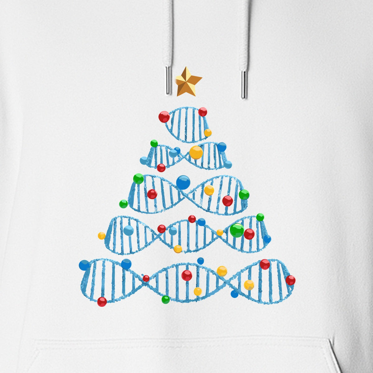 Science Christmas Hoodie, DNA Tree Design for Chemistry Teachers and Lab Lovers