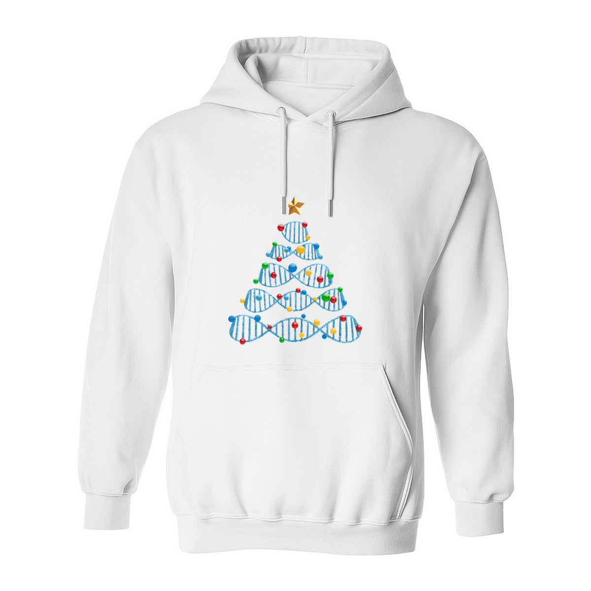 Science Christmas Hoodie, DNA Tree Design for Chemistry Teachers and Lab Lovers