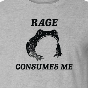 Frog T-Shirt, Rage Consumes Me Graphic Tee for Amphibian Fans and Nature Lovers