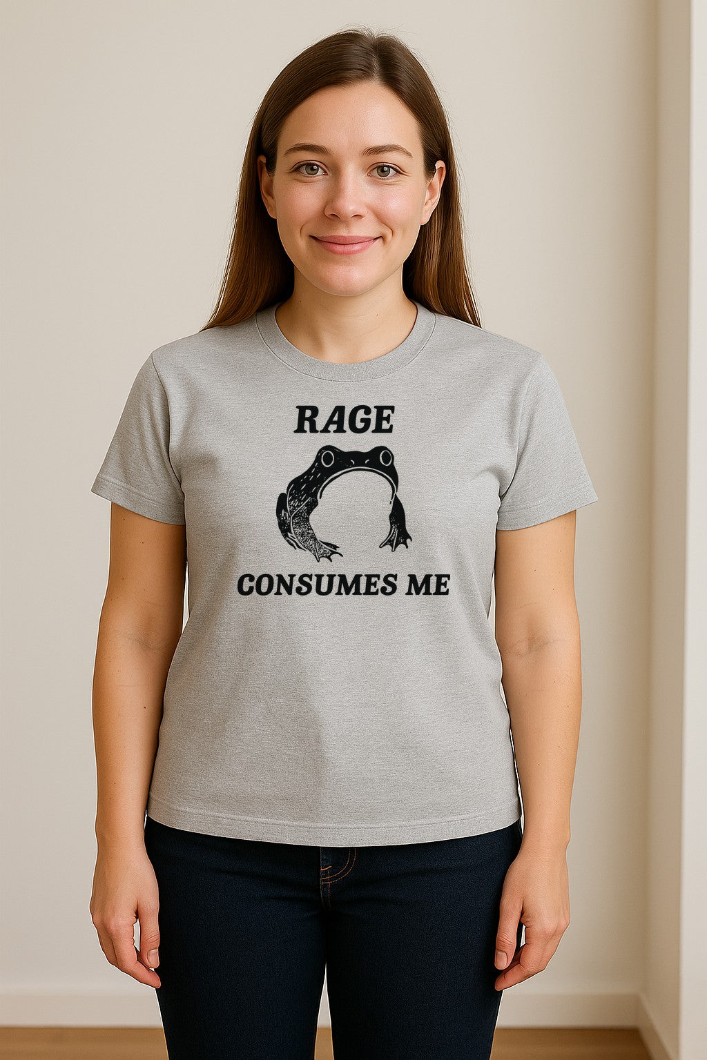 Frog T-Shirt, Rage Consumes Me Graphic Tee for Amphibian Fans and Nature Lovers