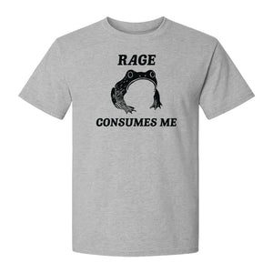 Frog T-Shirt, Rage Consumes Me Graphic Tee for Amphibian Fans and Nature Lovers