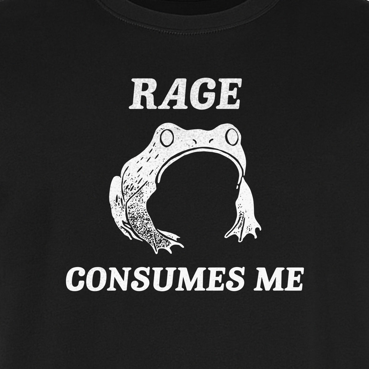 Frog T-Shirt, Rage Consumes Me Graphic Tee for Amphibian Fans and Nature Lovers