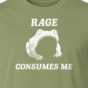 Frog T-Shirt, Rage Consumes Me Graphic Tee for Amphibian Fans and Nature Lovers