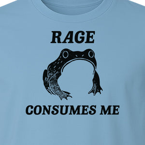Frog T-Shirt, Rage Consumes Me Graphic Tee for Amphibian Fans and Nature Lovers