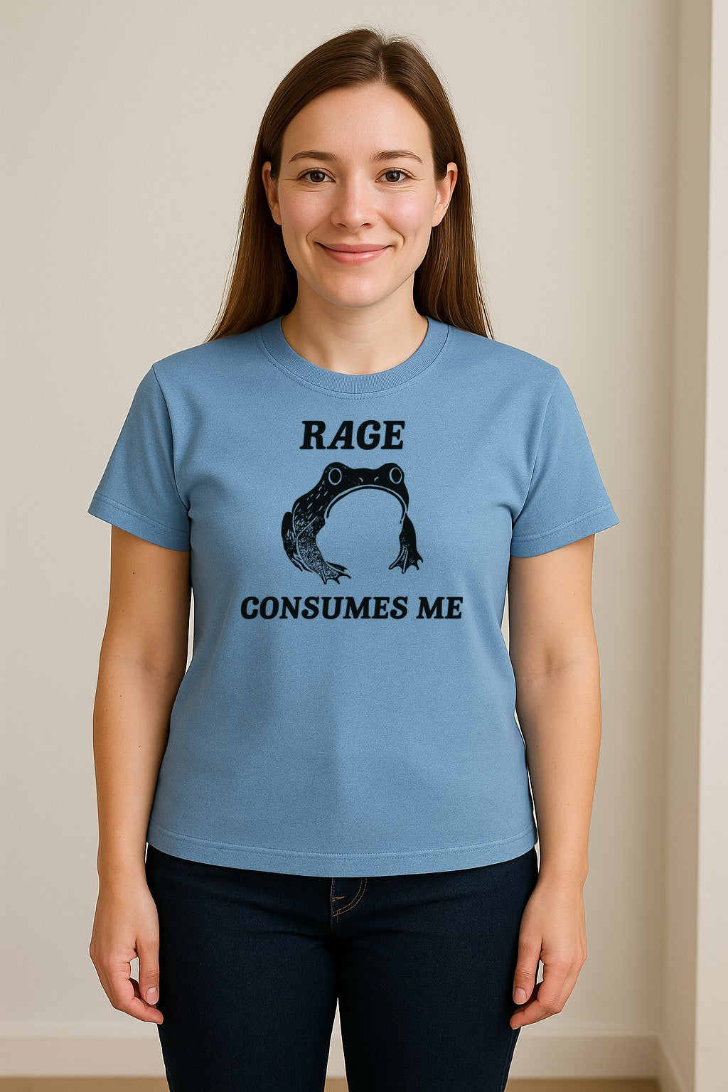 Frog T-Shirt, Rage Consumes Me Graphic Tee for Amphibian Fans and Nature Lovers