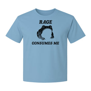 Frog T-Shirt, Rage Consumes Me Graphic Tee for Amphibian Fans and Nature Lovers