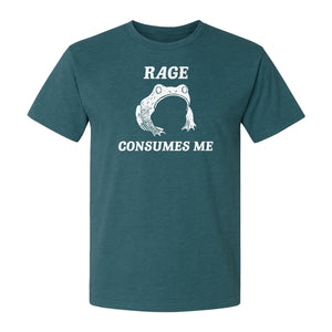Frog T-Shirt, Rage Consumes Me Graphic Tee for Amphibian Fans and Nature Lovers