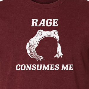 Frog T-Shirt, Rage Consumes Me Graphic Tee for Amphibian Fans and Nature Lovers