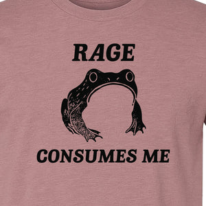 Frog T-Shirt, Rage Consumes Me Graphic Tee for Amphibian Fans and Nature Lovers