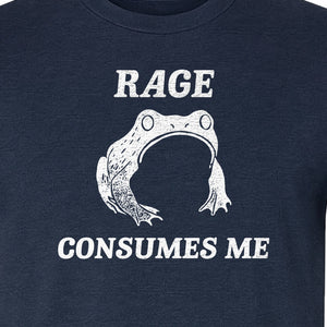 Frog T-Shirt, Rage Consumes Me Graphic Tee for Amphibian Fans and Nature Lovers