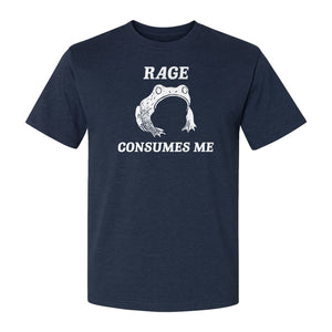 Frog T-Shirt, Rage Consumes Me Graphic Tee for Amphibian Fans and Nature Lovers