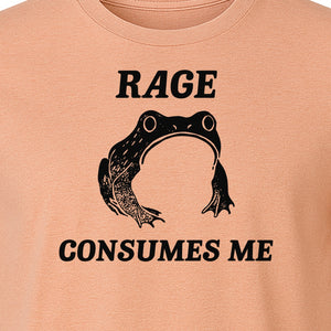 Frog T-Shirt, Rage Consumes Me Graphic Tee for Amphibian Fans and Nature Lovers