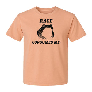 Frog T-Shirt, Rage Consumes Me Graphic Tee for Amphibian Fans and Nature Lovers