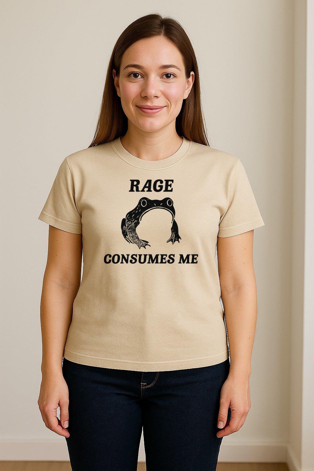 Frog T-Shirt, Rage Consumes Me Graphic Tee for Amphibian Fans and Nature Lovers