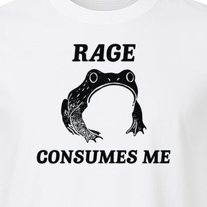 Frog T-Shirt, Rage Consumes Me Graphic Tee for Amphibian Fans and Nature Lovers