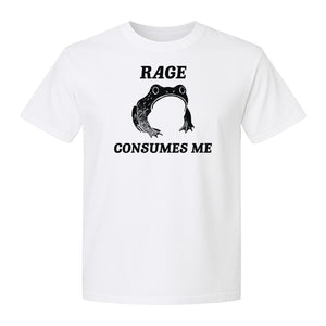 Frog T-Shirt, Rage Consumes Me Graphic Tee for Amphibian Fans and Nature Lovers